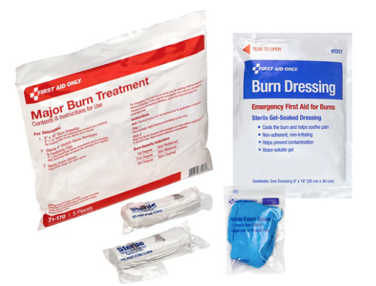5 Piece First Aid Triage WaterJel Severe Burn Treatment Pack , First Aid Triage Pack - Severe Burn Treatment