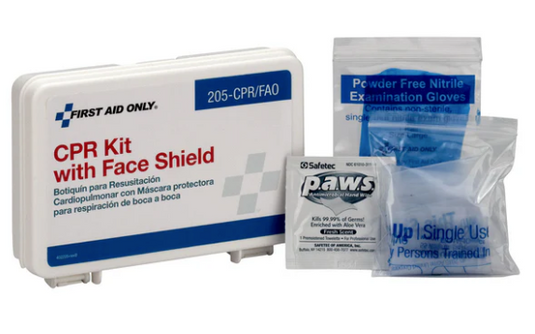 CPR Kit, Single Use, Plastic Case